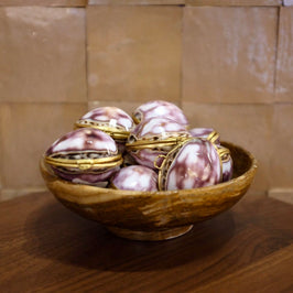 Purple Cowrie Trinket Pill Box, Coin Purse