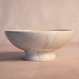 Classic Pedestal Bowl - Boticina - Marble - Side view