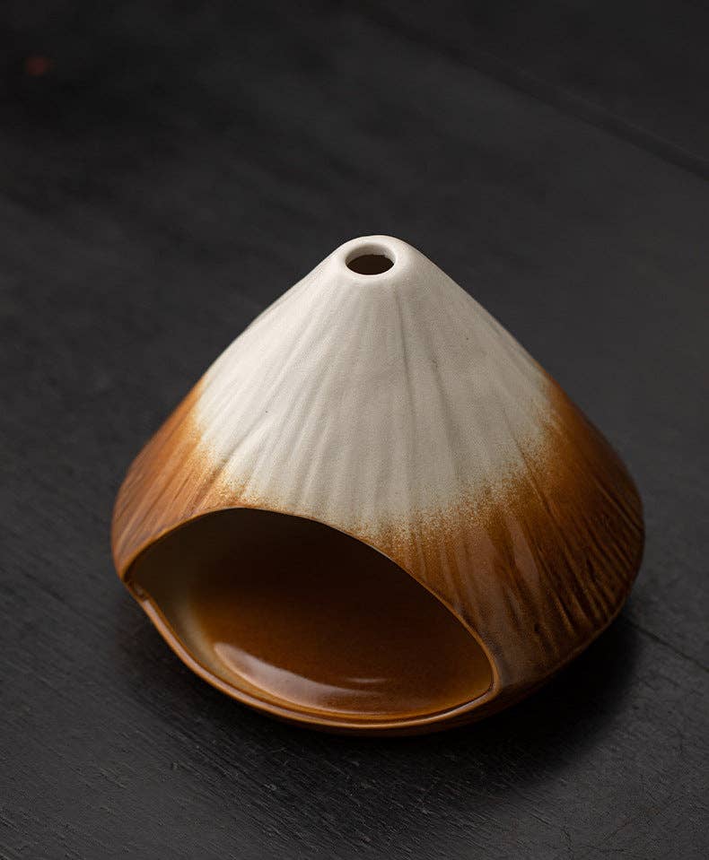 Mount Fuji Ceramic Incense Fireplace