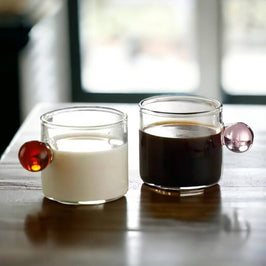 Espresso Glass Cups | Ball Handle Coffee Cup