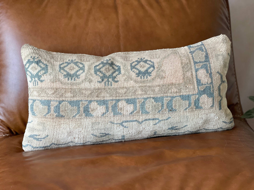 Zehra | 12 x 24 
 Vintage Turkish Rug Lumbar Pillow