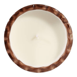 Jasmine Brown and White Ceramic Scented Candle