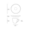 Organic Espresso coffee cup and Saucer 4.06 Oz Metallica