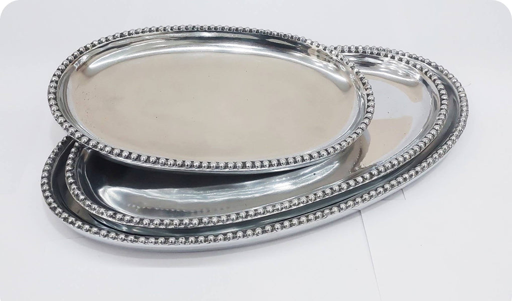 Oval Beaded Tray - Medium
