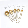 Gold Colored Stainless Steel Measuring Spoons – 5 Pcs Set