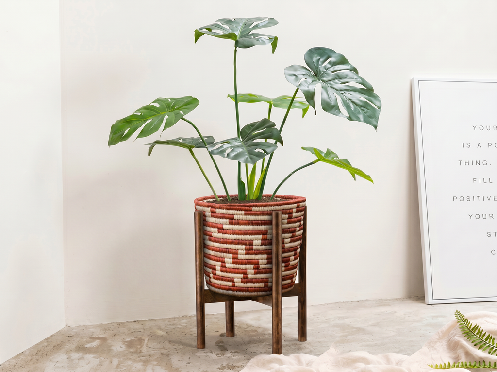 Figure Ground Woven Planter Basket