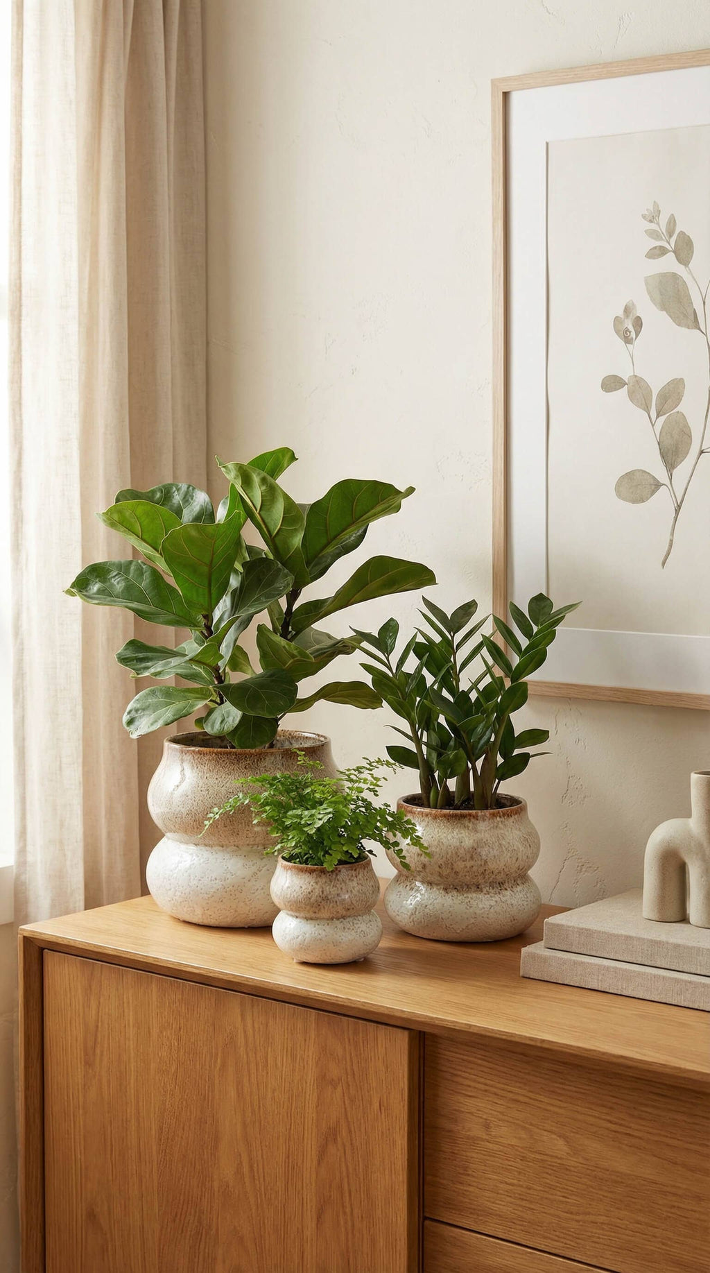 Ceramic Planter Pot, Stacked with Drainage - Noemi