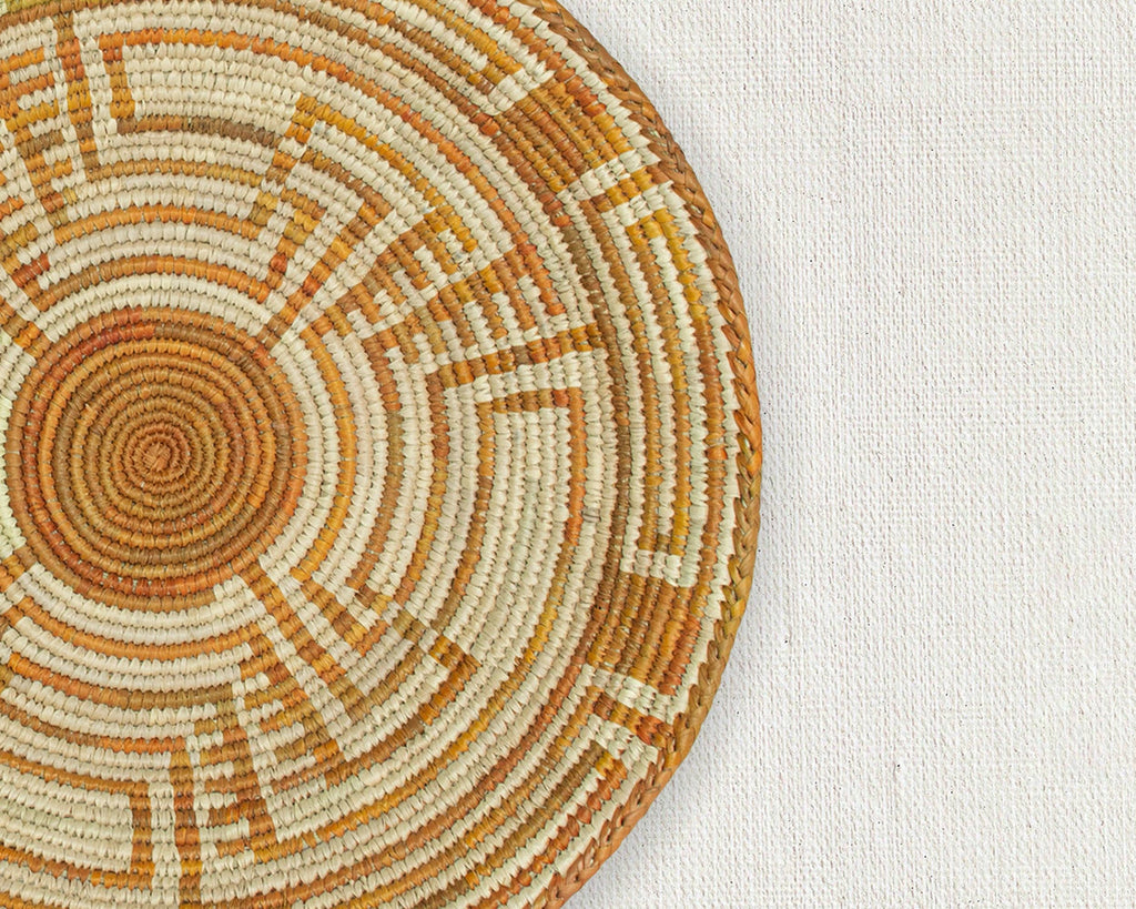 Sunset Orange Abstract Basket