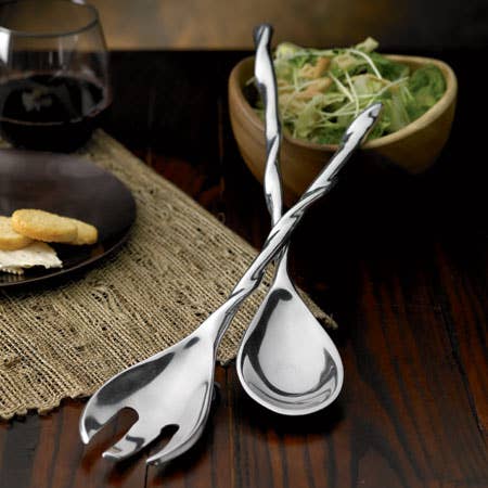 Stainless Steel Twisted Salad Servers
