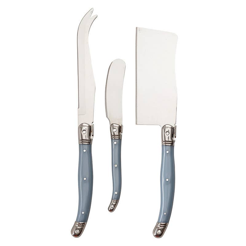 Blue Pearl Charcuterie Knives Face to Face - Set of 3