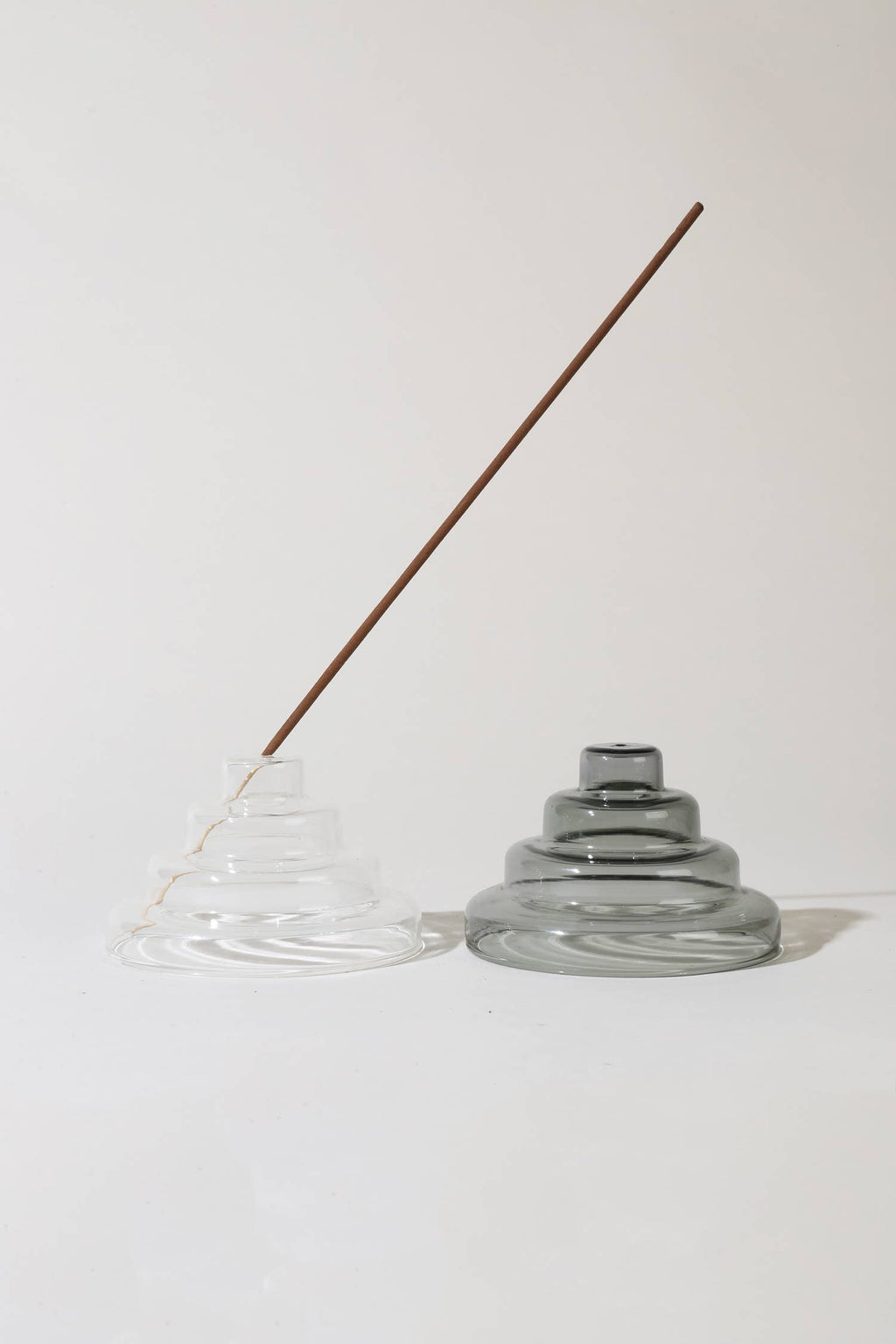 Glass Meso Incense Holder - Gray