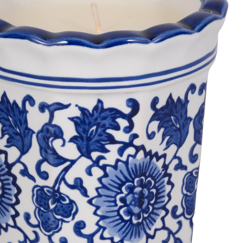 Jasmine Blue/White Ceramic Scented Candle