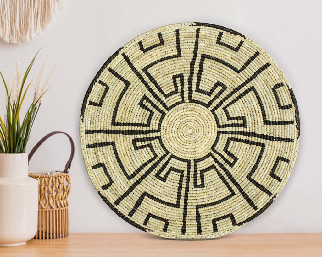 Handwoven Black Maze Basket