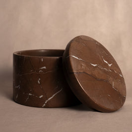 Round Keepsake - Chocolate Marble - Marble Box
