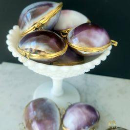 Purple Cowrie Trinket Pill Box, Coin Purse
