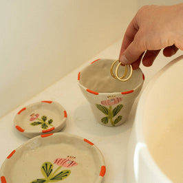 Flora Pottery Cup, Poppy