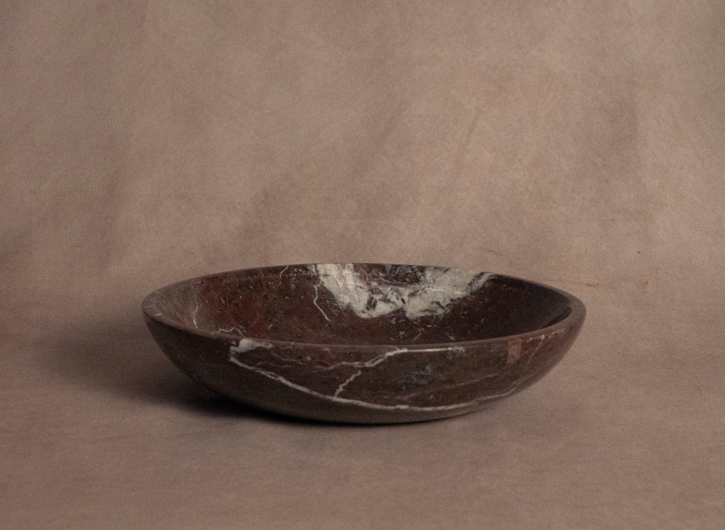 Classic Small Bowl- Red Zebra Marble