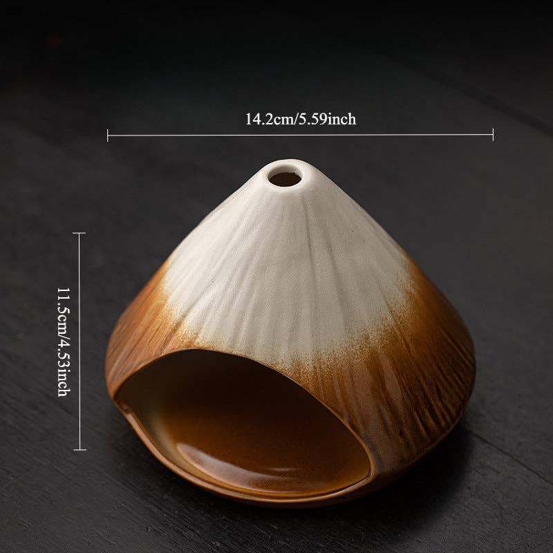 Mount Fuji Ceramic Incense Fireplace