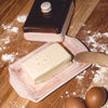 Artisanal Ceramic Butter Dish – Pink & Brown / CHOCOLATE
