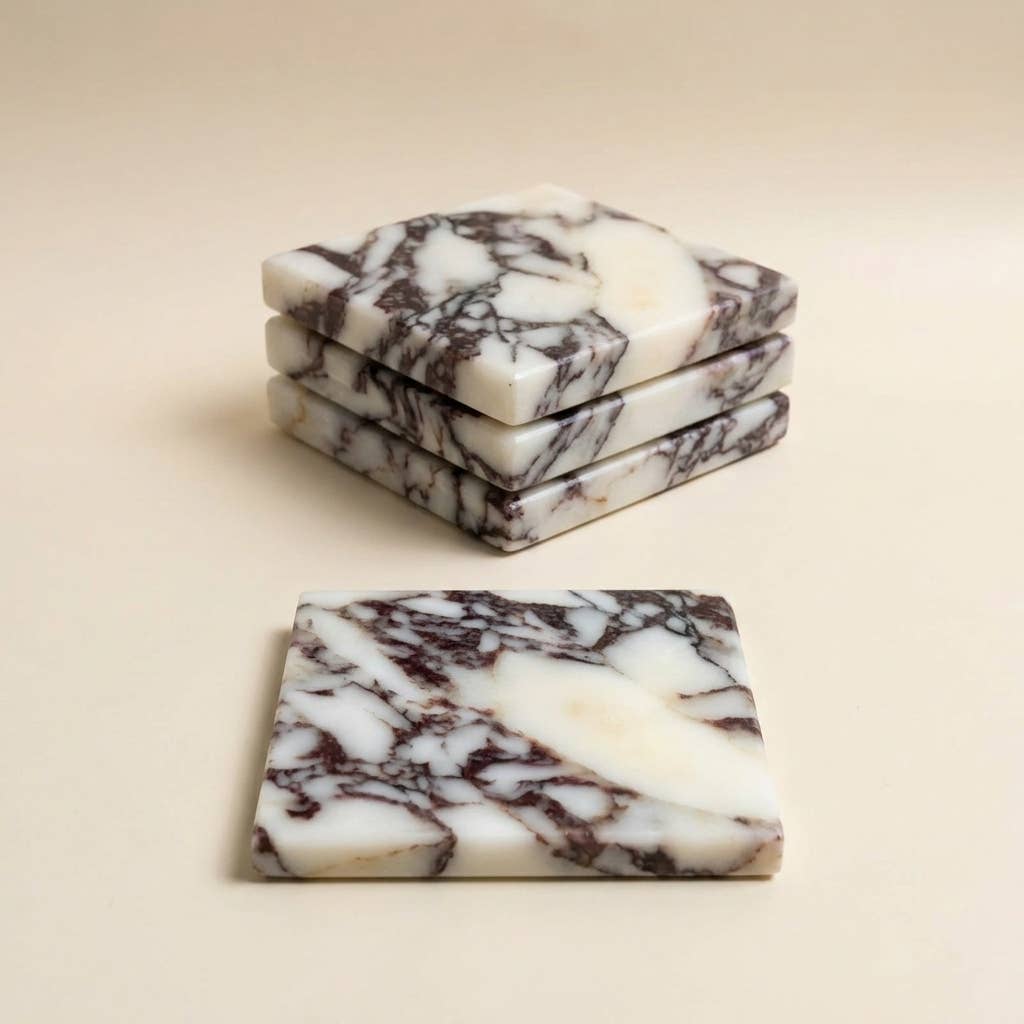 Natural Stone Drink Coasters | 4x4"