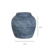 Leon Black Wash Round Vase Small