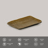 Juta Rectangular Platter 7.08 x 5.51" Amber