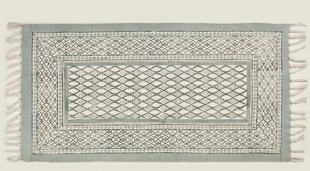 Barfi Hand Printed Hand Knotted Rug