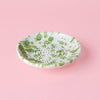 Ceramic Garlic Grater Plate - Small Green & White - Moss