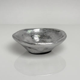 Silver Textured Serving Bowl