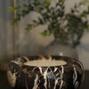 Bespoke Black and Gold Marble Donut Bowl Candle