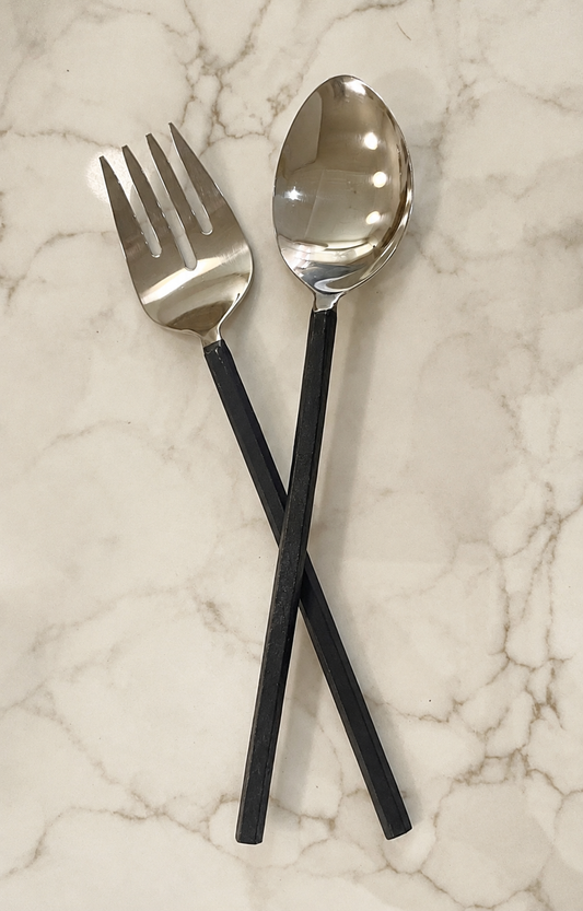 Black Handle Servers, Set of 2