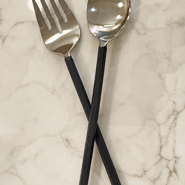 Black Handle Servers, Set of 2
