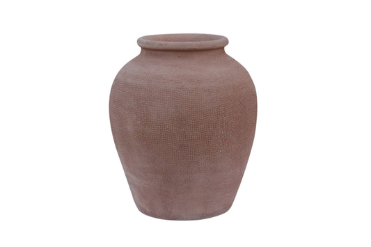India Terracotta Vase Natural Dia 9.45"