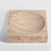 Travertine Small Square Bowl Cream