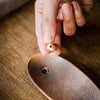 Elegant Leaf-Shaped Copper Incense Holder – 5.5" x 2"