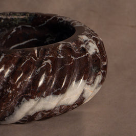 Signature Swirl Red Zebra Bowl - Marble - close-up detail