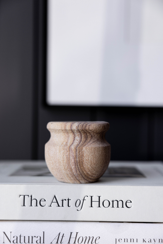 Hand Carved Sandstone Pot