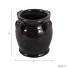 Black Ceramic Pen Holder w/ Handles