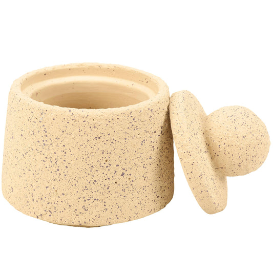 Small Speckled Cement Jar