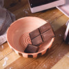 Vintage Pottery Grater Bowl – Pink and Brown / CHOCOLATE