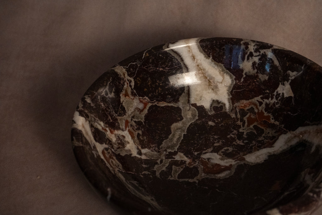 Classic Medium Bowl - Red Zebra Marble