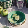 Garlic Grater Plate - Large Ceramic Green Jade