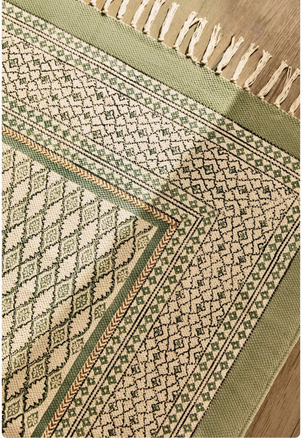 Barfi Hand Printed Hand Knotted Rug