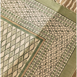 Barfi Hand Printed Hand Knotted Rug