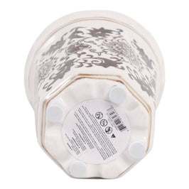 Jasmine Brown and White Ceramic Scented Candle