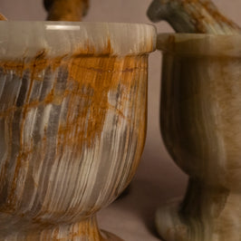 Large Heirloom Mortar & Pestle - Multi Green Onyx