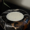 Bespoke Black and Gold Marble Donut Bowl Candle