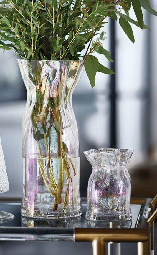 Luster Glass Cinched Vase