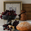 Heirloom Pedestal Bowl - Black Zebra Marble