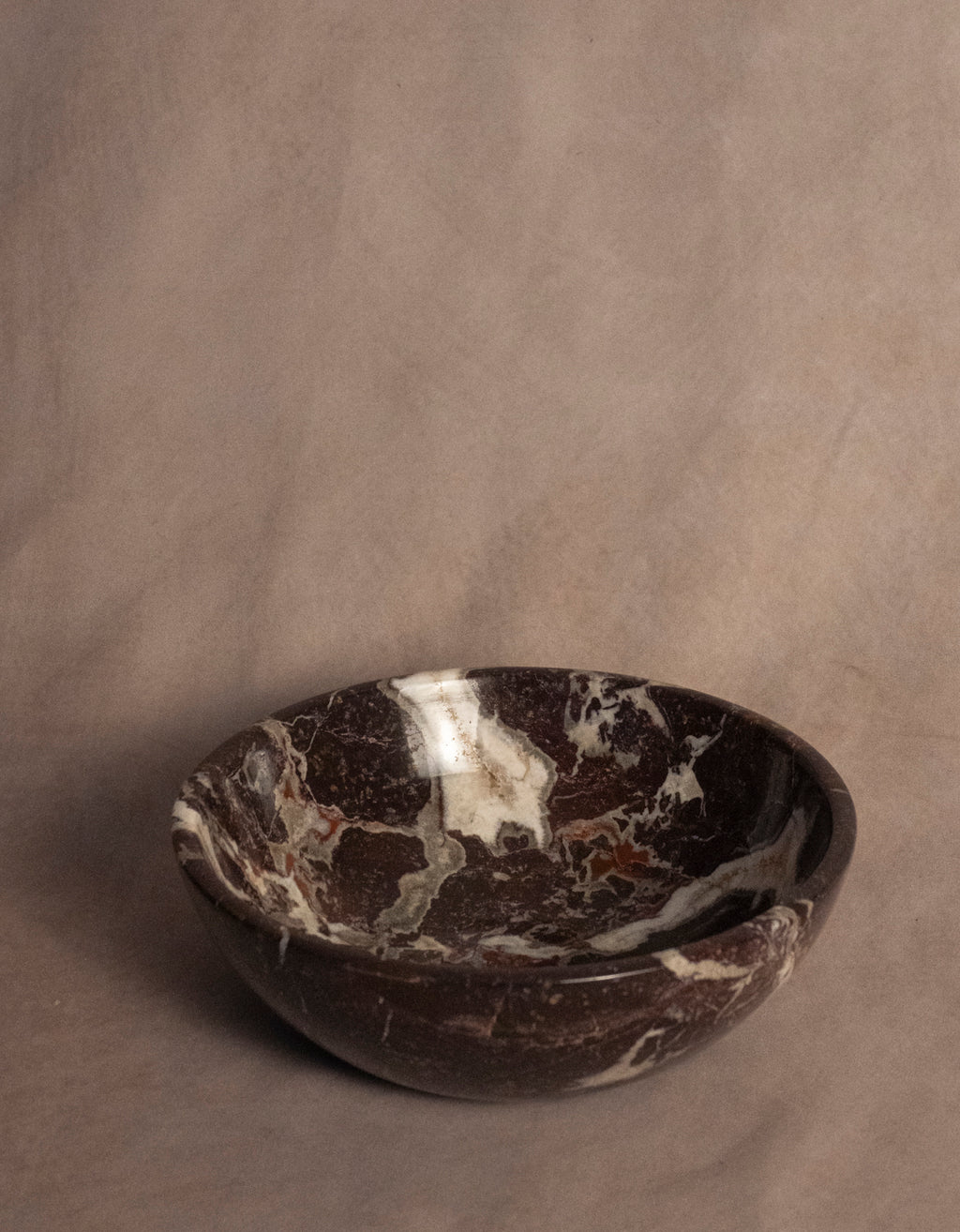 Classic Medium Bowl - Red Zebra Marble